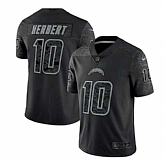 Men's Los Angeles Chargers #10 Justin Herbert Black Reflective Limited Stitched Football Jersey,baseball caps,new era cap wholesale,wholesale hats