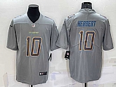 Men's Los Angeles Chargers #10 Justin Herbert Grey Atmosphere Fashion 2022 Vapor Untouchable Stitched Nike Limited Jersey,baseball caps,new era cap wholesale,wholesale hats