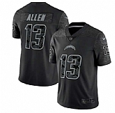 Men's Los Angeles Chargers #13 Keenan Allen Black Reflective Limited Stitched Football Jersey,baseball caps,new era cap wholesale,wholesale hats