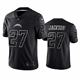 Men's Los Angeles Chargers #27 J.C. Jackson Black Reflective Limited Stitched Football Jersey,baseball caps,new era cap wholesale,wholesale hats