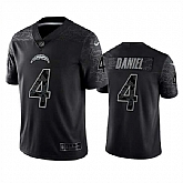 Men's Los Angeles Chargers #4 Chase Daniel Black Reflective Limited Stitched Football Jersey,baseball caps,new era cap wholesale,wholesale hats