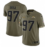 Men's Los Angeles Chargers #97 Joey Bosa 2022 Olive Salute To Service Limited Stitched Jersey,baseball caps,new era cap wholesale,wholesale hats