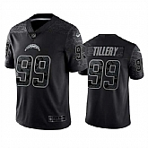 Men's Los Angeles Chargers #99 Jerry Tillery Black Reflective Limited Stitched Football Jersey,baseball caps,new era cap wholesale,wholesale hats