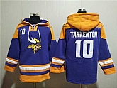 Men's Minnesota Vikings #10 Fran Tarkenton Purple Yellow Ageless Must-Have Lace-Up Pullover Hoodie,baseball caps,new era cap wholesale,wholesale hats
