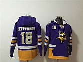 Men's Minnesota Vikings #18 Justin Jefferson Purple Ageless Must-Have Lace-Up Pullover Hoodie,baseball caps,new era cap wholesale,wholesale hats