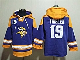 Men's Minnesota Vikings #19 Adam Thielen Purple Yellow Ageless Must-Have Lace-Up Pullover Hoodie,baseball caps,new era cap wholesale,wholesale hats
