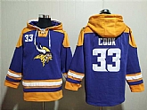 Men's Minnesota Vikings #33 Dalvin Cook Purple Yellow Ageless Must-Have Lace-Up Pullover Hoodie,baseball caps,new era cap wholesale,wholesale hats