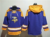 Men's Minnesota Vikings Blank Purple Yellow Ageless Must-Have Lace-Up Pullover Hoodie,baseball caps,new era cap wholesale,wholesale hats