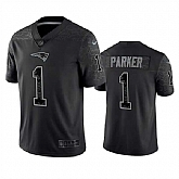 Men's New England Patriots #1 DeVante Parker Black Reflective Limited Stitched Football Jersey,baseball caps,new era cap wholesale,wholesale hats