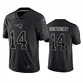 Men's New England Patriots #14 Ty Montgomery Black Reflective Limited Stitched Football Jersey,baseball caps,new era cap wholesale,wholesale hats