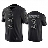 Men's New England Patriots #3 Jabrill Peppers Black Reflective Limited Stitched Football Jersey,baseball caps,new era cap wholesale,wholesale hats