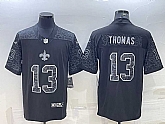 Men's New Orleans Saints #13 Michael Thomas Black Reflective Limited Stitched Football Jersey,baseball caps,new era cap wholesale,wholesale hats