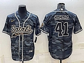 Men's New Orleans Saints #41 Alvin Kamara Grey Camo With Patch Cool Base Stitched Baseball Jersey,baseball caps,new era cap wholesale,wholesale hats