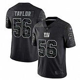 Men's New York Giants #56 Lawrence Taylor Black Reflective Limited Stitched Football Jersey,baseball caps,new era cap wholesale,wholesale hats