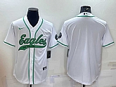 Men's Philadelphia Eagles Blank White With Patch Cool Base Stitched Baseball Jersey,baseball caps,new era cap wholesale,wholesale hats