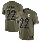 Men's Pittsburgh Steelers #22 Najee Harris 2022 Olive Salute To Service Limited Stitched Jersey,baseball caps,new era cap wholesale,wholesale hats