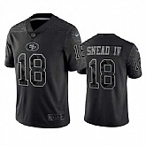 Men's San Francisco 49ers #18 Willie Snead IV Black Reflective Limited Stitched Football Jersey,baseball caps,new era cap wholesale,wholesale hats