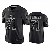 Men's San Francisco 49ers #71 Trent Williams Black Reflective Limited Stitched Football Jersey,baseball caps,new era cap wholesale,wholesale hats