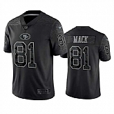 Men's San Francisco 49ers #81 Austin Mack Black Reflective Limited Stitched Football Jersey,baseball caps,new era cap wholesale,wholesale hats