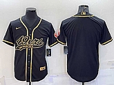 Men's San Francisco 49ers Blank Black Gold With Patch Cool Base Stitched Baseball Jersey,baseball caps,new era cap wholesale,wholesale hats