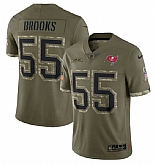 Men's Tampa Bay Buccaneers #55 Derrick Brooks 2022 Olive Salute To Service Limited Stitched Jersey,baseball caps,new era cap wholesale,wholesale hats