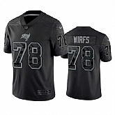 Men's Tampa Bay Buccaneers #78 Tristan Wirfs Black Reflective Limited Stitched Jersey,baseball caps,new era cap wholesale,wholesale hats