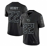Men's Tennessee Titans #22 Derrick Henry Black Reflective Limited Stitched Football Jersey,baseball caps,new era cap wholesale,wholesale hats