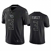 Men's Tennessee Titans #3 Caleb Farley Black Reflective Limited Stitched Football Jersey,baseball caps,new era cap wholesale,wholesale hats