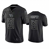 Men's Tennessee Titans #81 Austin Hooper Black Reflective Limited Stitched Football Jersey,baseball caps,new era cap wholesale,wholesale hats