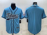 Men's Tennessee Titans Blank Blue With Patch Cool Base Stitched Baseball Jersey,baseball caps,new era cap wholesale,wholesale hats