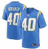 Nike Men & Women & Youth Los Angeles Chargers #40 Zander Horvath 2022 Blue Stitched Football Game Jersey,baseball caps,new era cap wholesale,wholesale hats