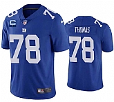 Nike Men & Women & Youth New York Giants #78 Andrew Thomas Blue With C Patch Vapor Untouchable Limited Stitched Jersey,baseball caps,new era cap wholesale,wholesale hats