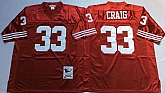49ers 33 Roger Craig Red M&N Throwback Jersey,baseball caps,new era cap wholesale,wholesale hats
