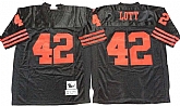 49ers 42 Ronnie Lott Black M&N Throwback Jersey,baseball caps,new era cap wholesale,wholesale hats