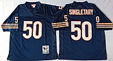 Bears 50 Mike Singletary Navy M&N Throwback Jersey,baseball caps,new era cap wholesale,wholesale hats