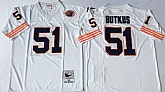 Bears 51 Dick Butkus White M&N Throwback Jersey,baseball caps,new era cap wholesale,wholesale hats