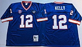 Bills 12 Jim Kelly Blue M&N Throwback Jersey,baseball caps,new era cap wholesale,wholesale hats