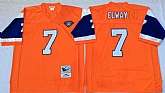 Broncos 7 John Elway Orange M&N Throwback Jersey,baseball caps,new era cap wholesale,wholesale hats