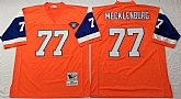 Broncos 77 Karl Mecklenburg Orange M&N Throwback Jersey,baseball caps,new era cap wholesale,wholesale hats