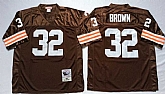Browns 32 Jim Brown Brown M&N Throwback Jersey,baseball caps,new era cap wholesale,wholesale hats