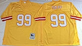 Buccaneers 99 Warren Sapp Yellow M&N Throwback Jersey,baseball caps,new era cap wholesale,wholesale hats