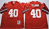 Cardinals 40 Pat Tillman Red M&N Throwback Jersey,baseball caps,new era cap wholesale,wholesale hats