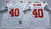 Cardinals 40 Pat Tillman White M&N Throwback Jersey,baseball caps,new era cap wholesale,wholesale hats