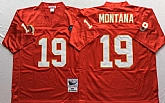 Chiefs 19 Joe Montana Red M&N Throwback Jersey,baseball caps,new era cap wholesale,wholesale hats