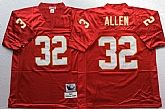 Chiefs 32 Marcus Allen Red M&N Throwback Jersey,baseball caps,new era cap wholesale,wholesale hats