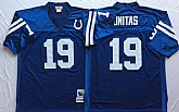 Colts 19 Johnny Unitas Blue M&N Throwback Jersey,baseball caps,new era cap wholesale,wholesale hats