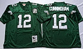 Eagles 12 Randall Cunningham Green M&N Throwback Jersey,baseball caps,new era cap wholesale,wholesale hats