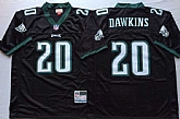 Eagles 20 Brian Dawkins Black M&N Throwback Jersey,baseball caps,new era cap wholesale,wholesale hats