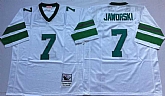 Eagles 7 Ron Jaworski White M&N Throwback Jersey,baseball caps,new era cap wholesale,wholesale hats