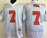 Falcons 7 Michael Vick White M&N Throwback Jersey,baseball caps,new era cap wholesale,wholesale hats